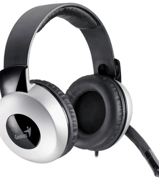 Гарнитура Genius HS-05A серый-чёрный, проводная, 3.5 мм