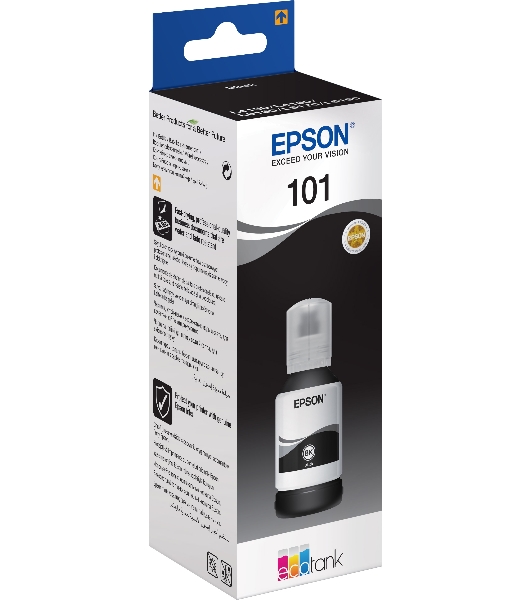 Картридж струйный Epson L101 C13T03V14A черный (127мл) для Epson L4150/L4160/L6160/L6170/L6190