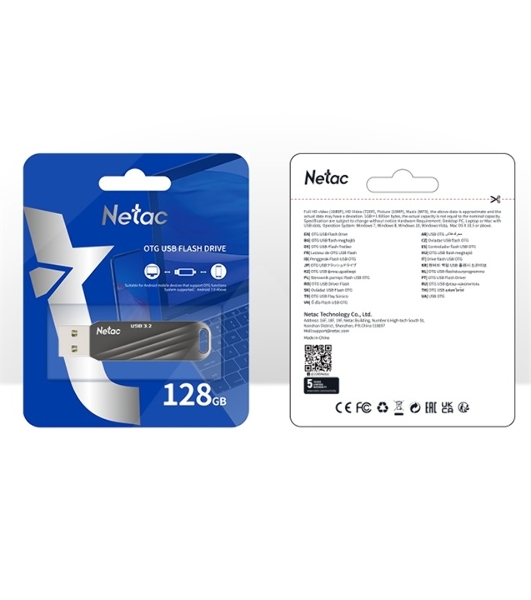 Флешка USB Netac US11 128Gb USB 3.0+TypeC Dual Flash
