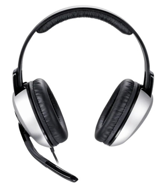 Гарнитура Genius HS-05A серый-чёрный, проводная, 3.5 мм