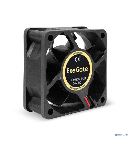 Вентилятор для корпуса ExeGate EX06025S2P-24 черный, 60 мм, 5000 об/мин, 34.5 дБ, 2 pin