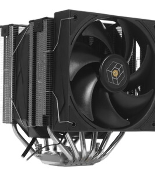 Кулер для процессора Thermalright Royal Pretor 130 черный (4-pin PWM, 158мм, Ni/Cu, 6x6мм, 1x120+1x130мм, 80.45CFM/81.88CFM, 29.4dBA/28.3dBA, 2150PM/1750RPM, S: 1200, 1700, 1851, 2011, 2066, 115X, AM4, AM5, black)