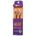 Кабель USB ACD-Allure Lightning - USB-A Кожа, 1м, черный, фото3
