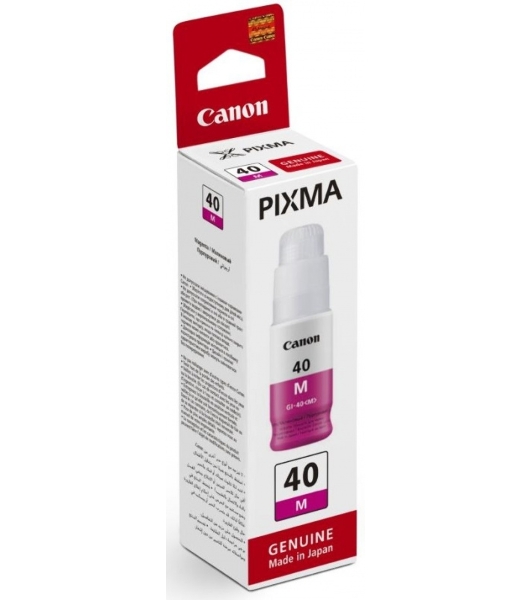 Контейнер с чернилами Canon GI-40 M пурпурный (7700 стр.) для СНПЧ Pixma G5040/G6040