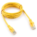 Патч-корд UTP Cablexpert cat.5e, 2м, литой, многожильный, желтый, фото 1