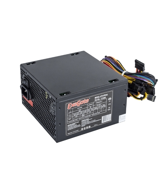 Блок питания ExeGate XP600 (EX219465RUS), 600Вт, 120мм, черный