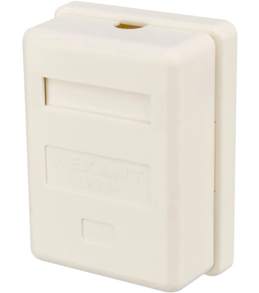 Розетка компьютерная Rexant 1-м ОП RJ45 CAT 5E бел.