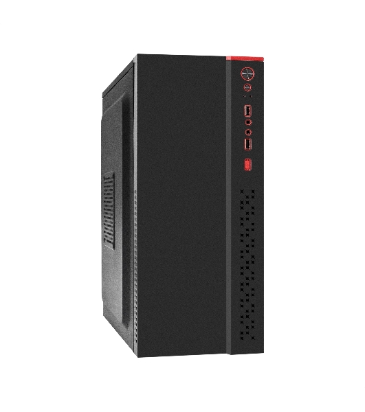 Компьютерный корпус Miditower ExeGate AA-443-UNS350 (ATX, БП UNS350 с вент. 12см, 2хUSB+HD Audio, черный)