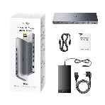 Станция докирования 13-IN-1 10Gbps USB-C Dual 4K Docking Station 150W PSU, фото3