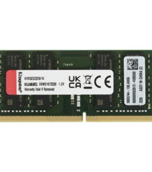 Оперативная память Kingston ValueRAM, DDR4, 16GB (1x16GB), 3200MHz, CL22, SO-DIMM