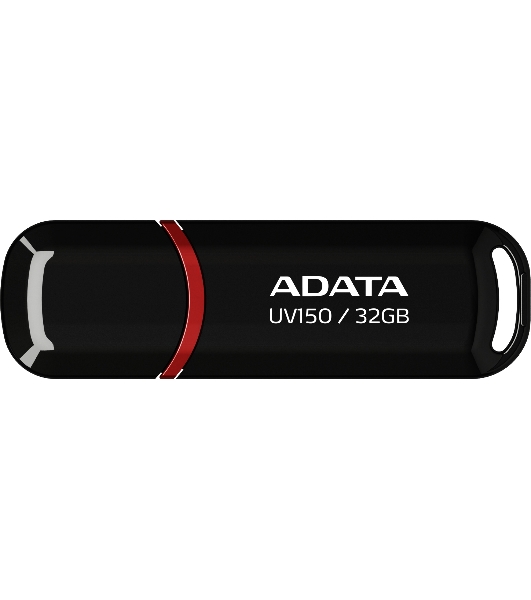 Флешка USB ADATA UV150 (AUV150-32G-RBK), 32Gb, USB 3.0, R/W 100/30, черный