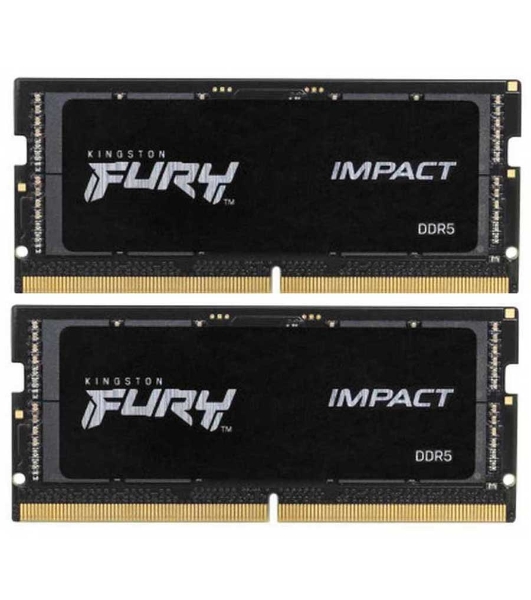 Оперативная память Kingston Fury Impact, DDR5, 64GB (2x32GB), 4800MHz, CL38, SO-DIMM
