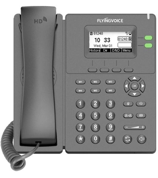 Телефон IP Flyingvoice P11 серый (упак.:1шт)