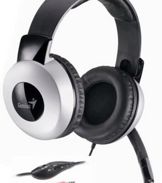 Гарнитура Genius HS-05A серый-чёрный, проводная, 3.5 мм