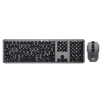Комплект клавиатура+мышь Oklick 300M беспроводной, USB, 1600 DPI, серый/чёрный, фото 1