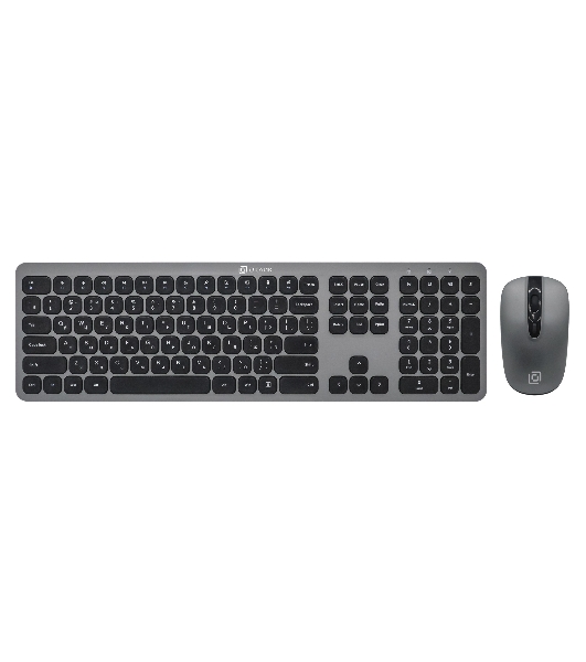 Комплект клавиатура+мышь Oklick 300M беспроводной, USB, 1600 DPI, серый/чёрный