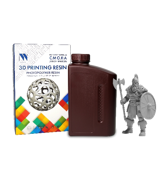 Фотополимерная смола NVPrint Plant-Based Resin Grey для 3D печати 1 кг (бут)