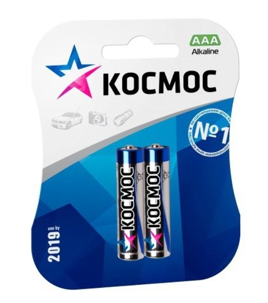 Батарейка Космос KOCLR032BLLR LR03 BP-2 (блист.2шт.)