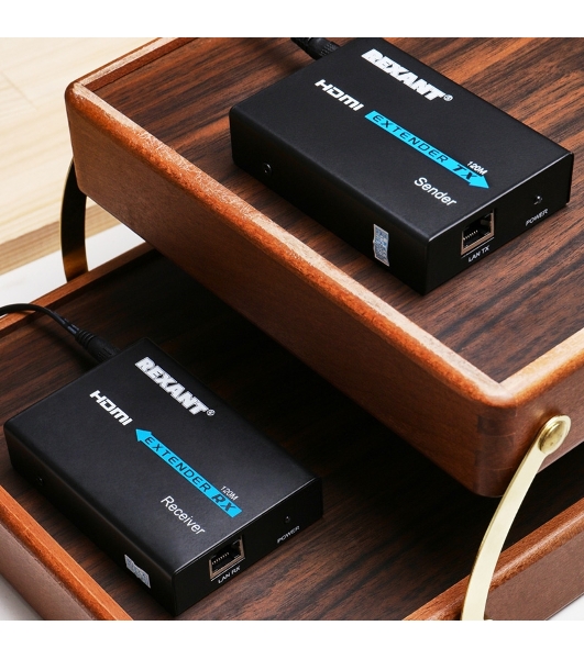 Удлинитель HDMI по витой паре RJ-45(8P-8C) кат. 5е/6 120 м Rexant