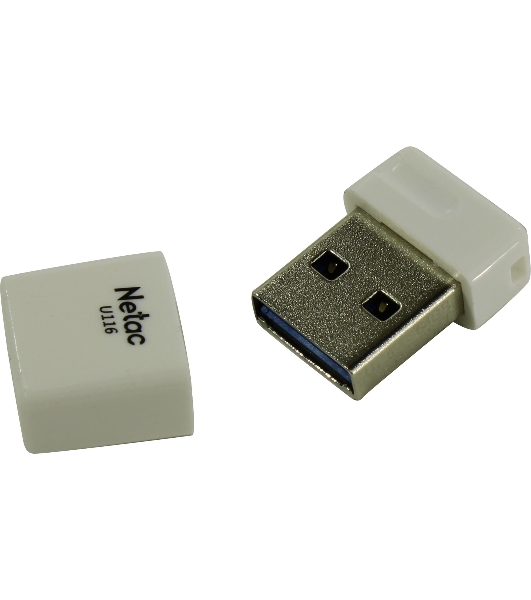 Флешка USB Netac U116 (NT03U116N-016G-20WH), 16Gb, USB 2.0, R/W 70/30, белый