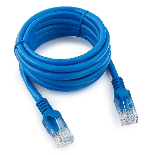 Патч-корд UTP Cablexpert cat.5e, 2м, литой, многожильный, синий