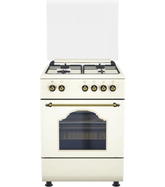 Газовая плита DeLuxe 606040.24г 006 (кр) чуг реш беж