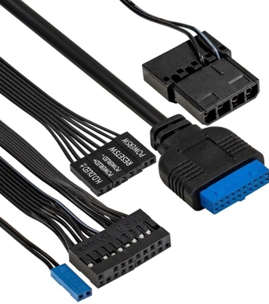 Планка портов в корпус 2xUSB 3.0 ExeGate BrctUSB3-2A (USB 3.0 20pin (IDC 20pin F) --> 2x USB 3.0 Af, кабель 20 см)