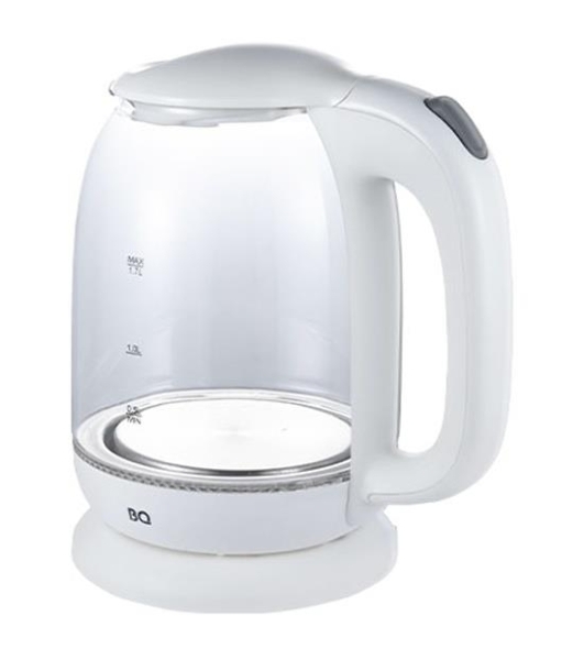 Электрочайник BQ KT1830G белый, 1.7 л, 2200 Вт, скрытый нагревательный элемент