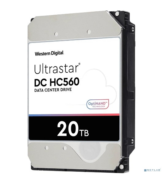 Жесткий диск Western Digital HDD SATA 20Tb Ultrastar DC HC560 0F38785 7200 6Gb/s 512Mb 1 year ocs (analog WUH722020ALE6L4)