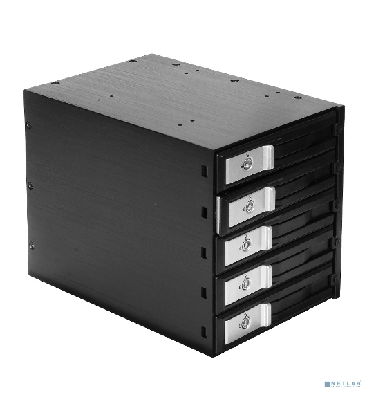 Корзина для HDD ExeGate EX264646RUS HS535-01 (универсальная, на 5*3,5' SATA/SAS HDD, занимает 3*5,25' отсека)