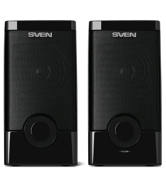 Колонки SVEN 318 черный USB-порт ПК, ноутбука или адаптер 5V DC