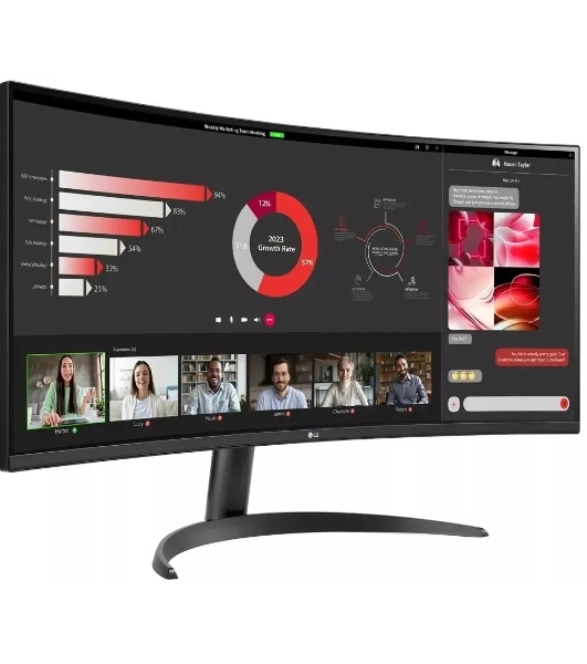 Монитор 34' LG UltraWide 34WR50QK-B VA 3440x1440, 100 Гц, 5 мс, 21:9, 300 кд/м², 2xHDMI, 1xDP, черный