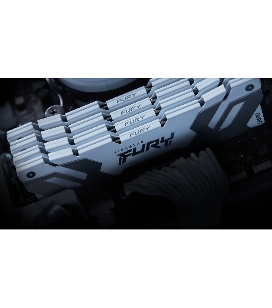 Оперативная память Kingston Fury Renegade, DDR5, 64Gb (2x32Gb), 6400MHz, CL32, радиатор, белый
