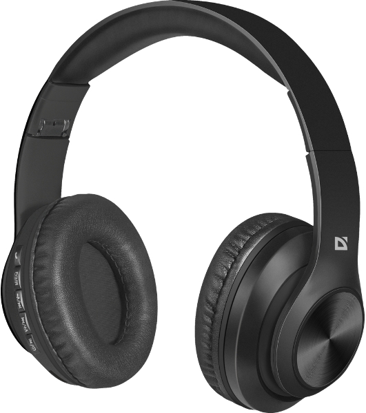 Беспроводные/проводные наушники Defender FreeMotion B552 черный, накладные, Bluetooth + проводной, складная конструкция, до 5 ч