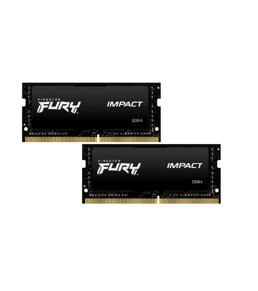 Оперативная память Kingston Fury Impact, DDR4, 16GB (2x8GB), 3200MHz, CL20, SO-DIMM