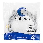 Патч-корд Cabeus PC-UTP-RJ45-Cat.5e-5m U/UTP, cat.5е, 2xRJ45/8p8c, неэкранированный, серый, PVC, 5м, фото 1