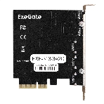 Контроллер ExeGate EXE-313-3A2C (PCI-E x4 v3.0, USB3.2 Gen2 3xType-A + 2xType-C ext., SuperSpeed+ скорость до 10 Gbит/с, разъем доп.питания, ASMedia Chipset ASM3142), фото2