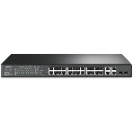 Коммутатор сетевой JetStream 24-port 10/100Mbps + 4-port Gigabit L2 Smart Switch with 24-port PoE+, PoE budget up to 250W, support PoE power management, with abundant L2 features,1U rack mountable, full managed via web UI/CLI/SSH/Telnet/SNMP, фото3