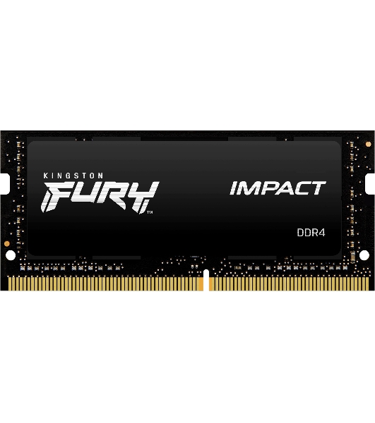 Оперативная память Kingston Fury Impact, DDR4, 16GB (1x16GB), 3200MHz, CL20, SO-DIMM