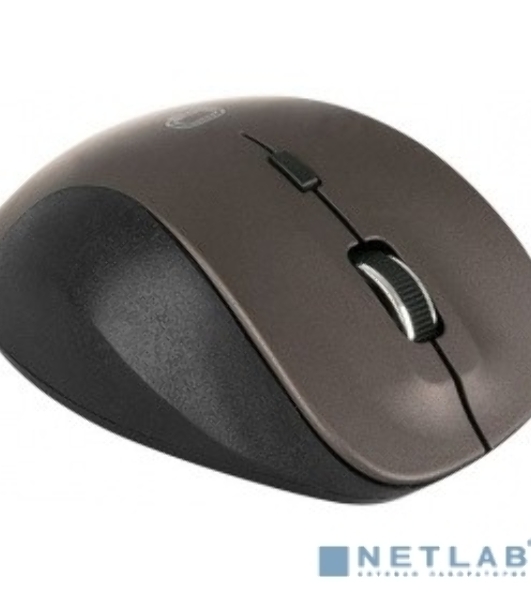 Мышь беспроводная Qumo Office Elite M55 коричневый, 2400 dpi, радиоканал, USB, кнопки - 6