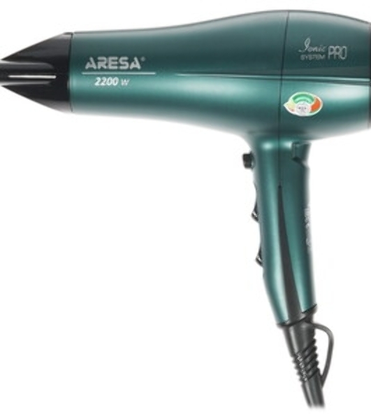 Фен ARESA AR-3218 зеленый, 2200 Вт, ионизация