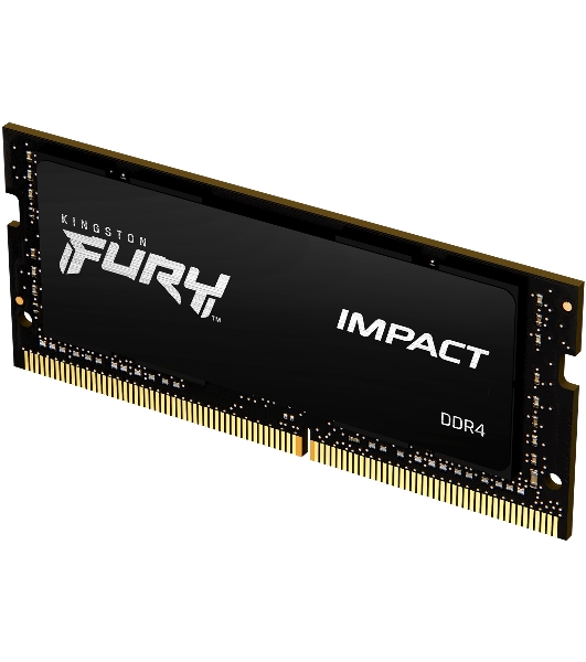 Оперативная память Kingston Fury Impact, DDR4, 16GB (1x16GB), 3200MHz, CL20, SO-DIMM