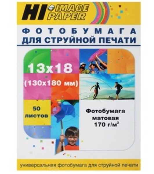 Фотобумага матовая односторонняя (Hi-image paper) 13x18 170 г/м 50 л.