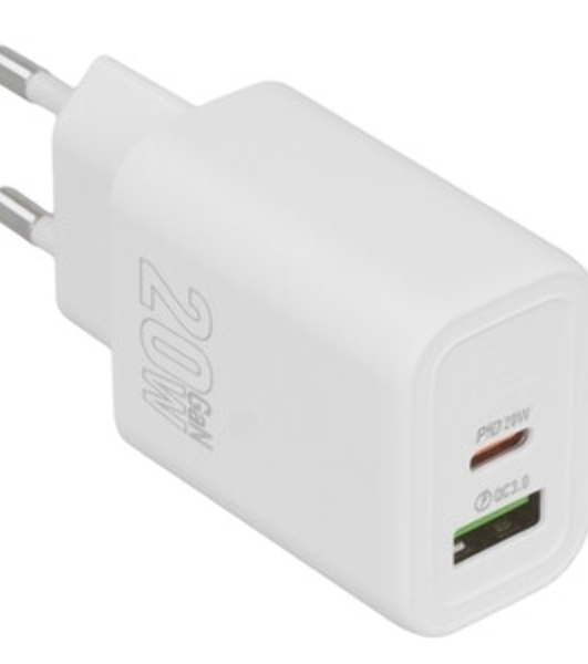 Зарядное устройство Hoco 20Вт, 3А, QC3.0/PD, 1xUSB, 1xType-C, N61, белый, коробка