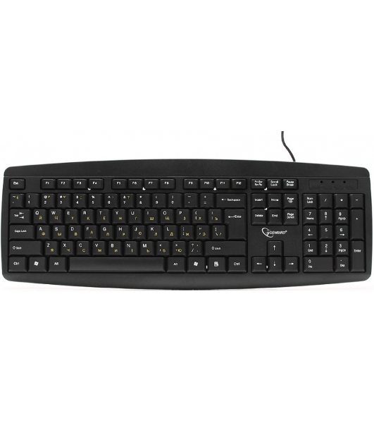Клавиатура проводная Gembird KB-8351U-BL, USB, черный