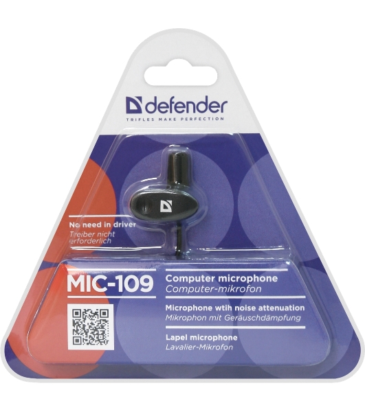Микрофон Defender MIC-109 черный