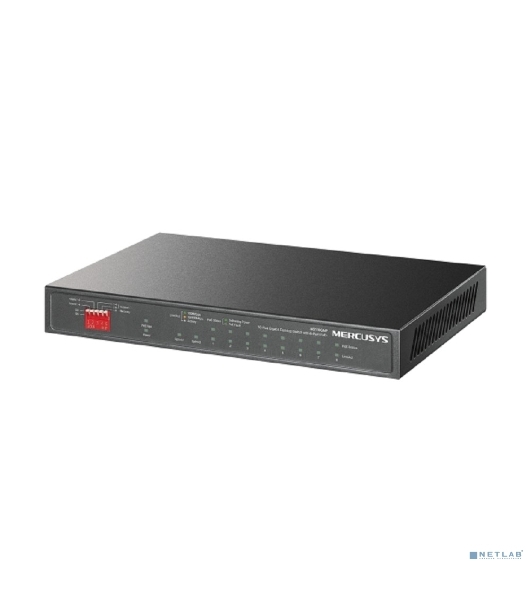 Kоммутатор 10-портовый гигабитный настольный Mercusys MS110GMP с 8 портами PoE+