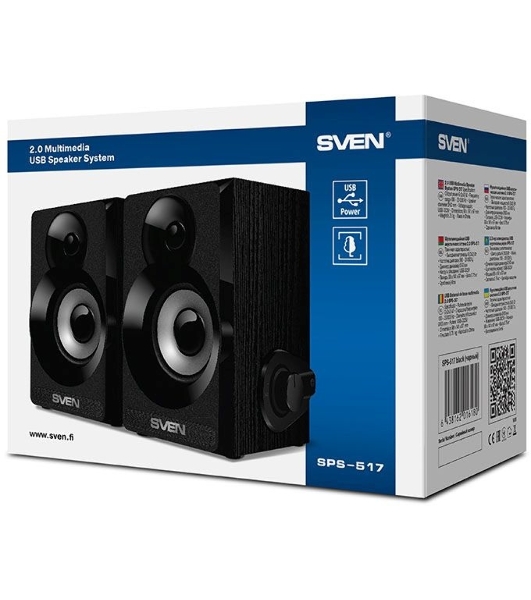 Акустическая система SVEN SPS-517, 2.0 черный