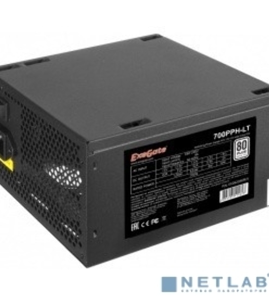 Блок питания ExeGate 700PPH-LT-S RTL (EX282048RUS-S), 700Вт, 80 PLUS, 120Вт, черный