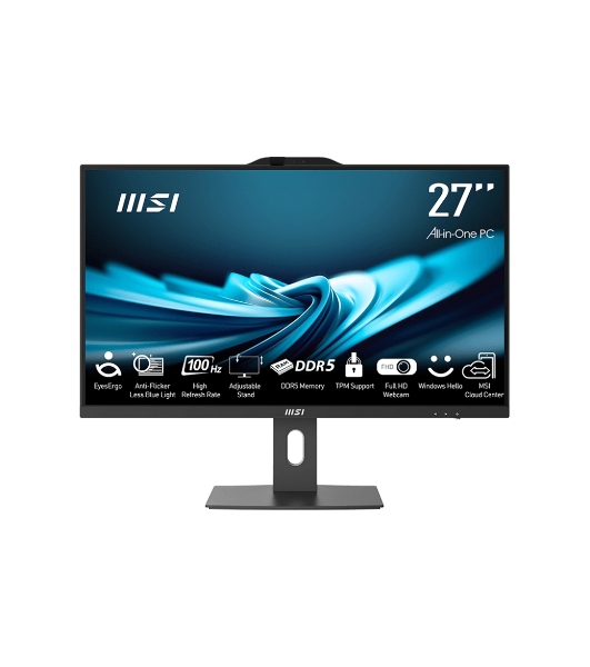 Моноблок MSI Pro AP272P 14M 27' FHD i3 14100/16Gb/512Gb SSD/DOS + Wireless KB+M, черный (9S6-AF8321-809)